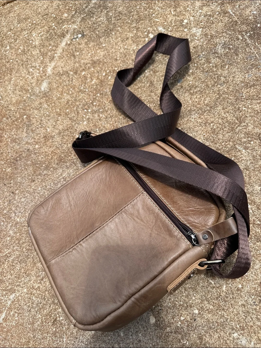 Men’s BULL CAPTAIN Brown Leather Crossbody Bag
